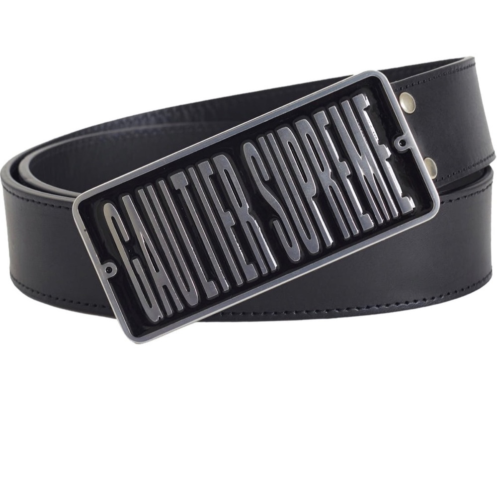 Supreme x Gaultier Black Leather Belt